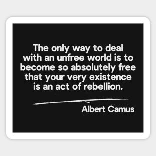 Albert Camus Rebel Quote Sticker
